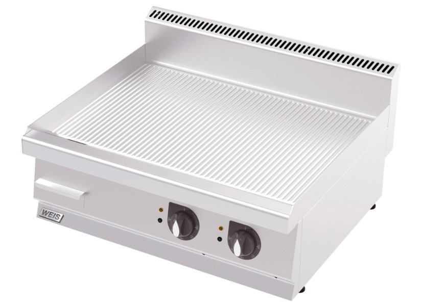 Grillplatte - gerillt - Breite 800mm