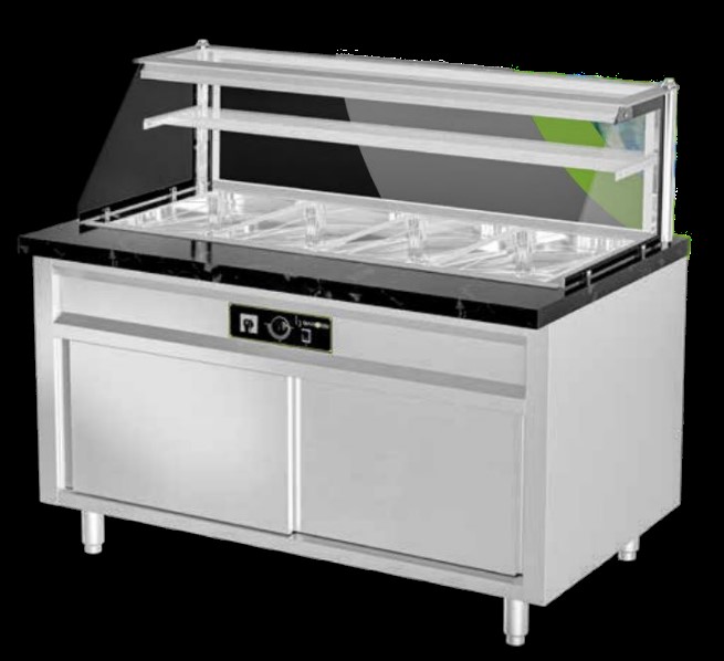 Bain-Marie mit Granit Platte, beheizte Theke - Premium Line