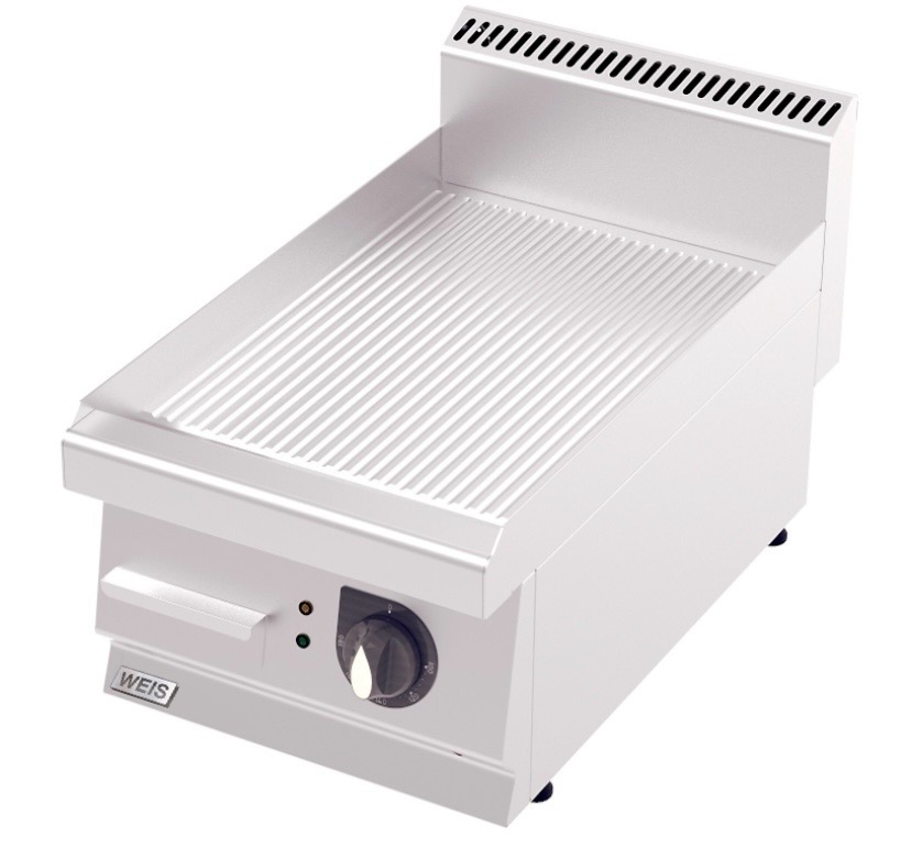 Grillplatte - gerillt- Breite 400mm