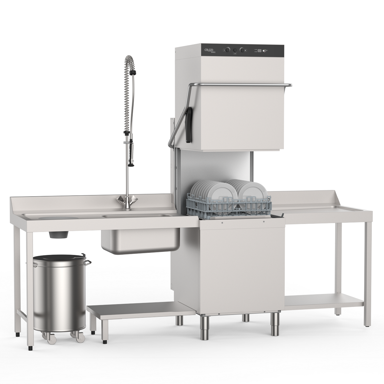 Haubenspülmaschine Colged Steeltech 48-01GD    