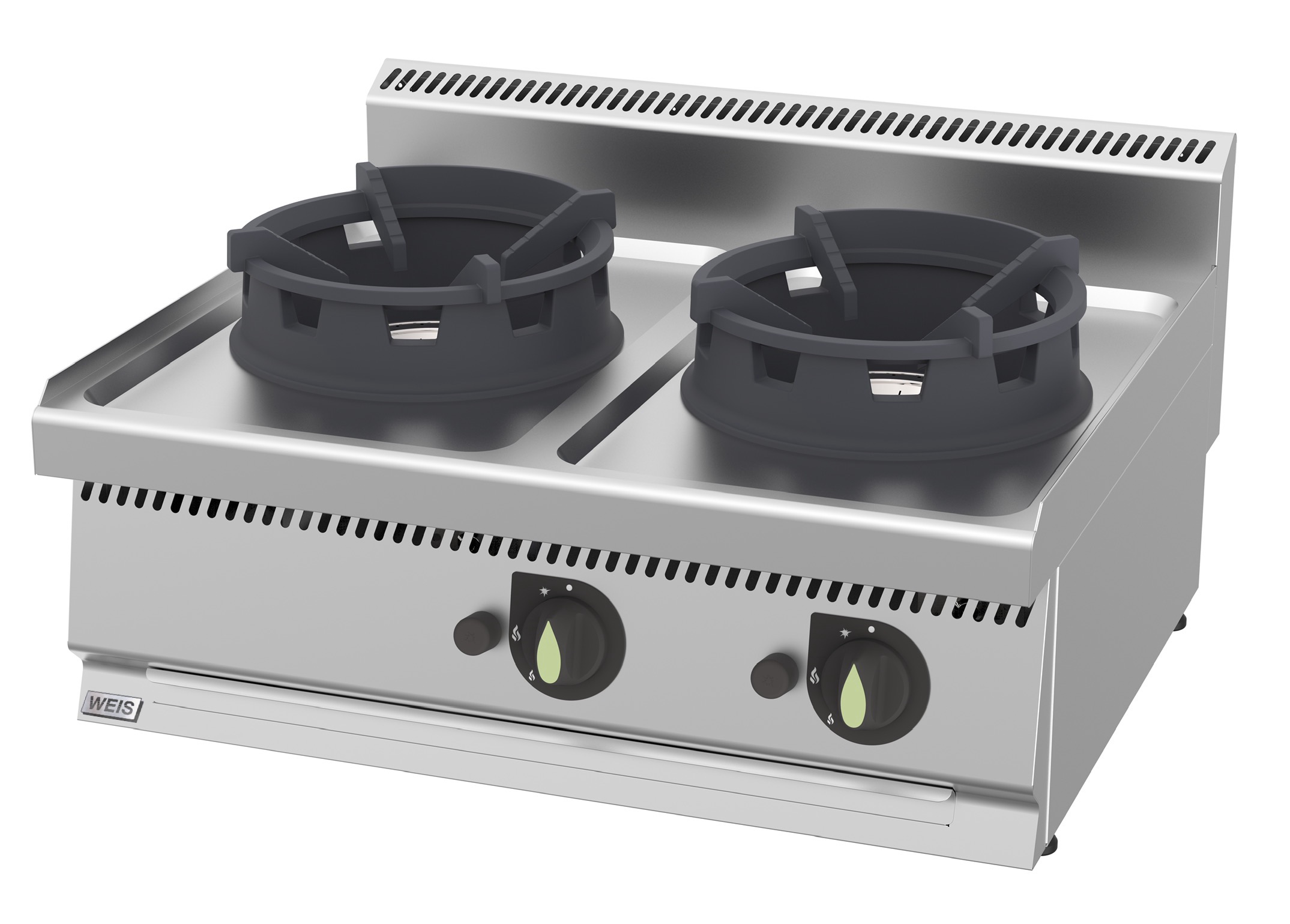 Gas Wok mit 2 Brennern