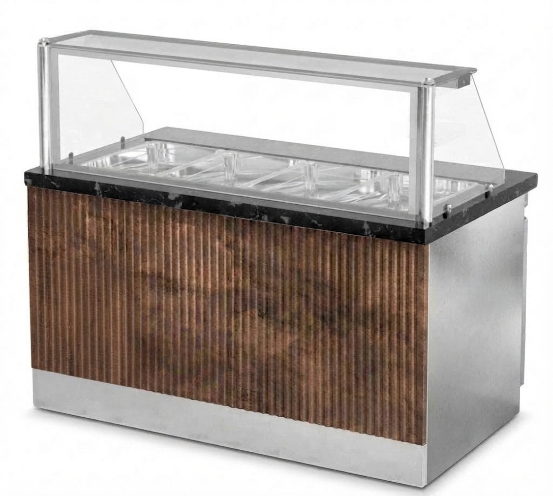 Bain-Marie mit Granit Platte, beheizte Theke - Premium Line