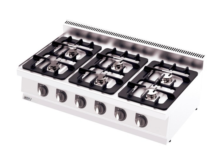 Gas Herd - 6 Brenner - Breite 1.200mm
