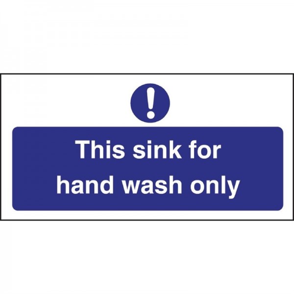 Vogue Hinweisschild &quot;This sink for hand wash only&quot; Nur zum Händewaschen